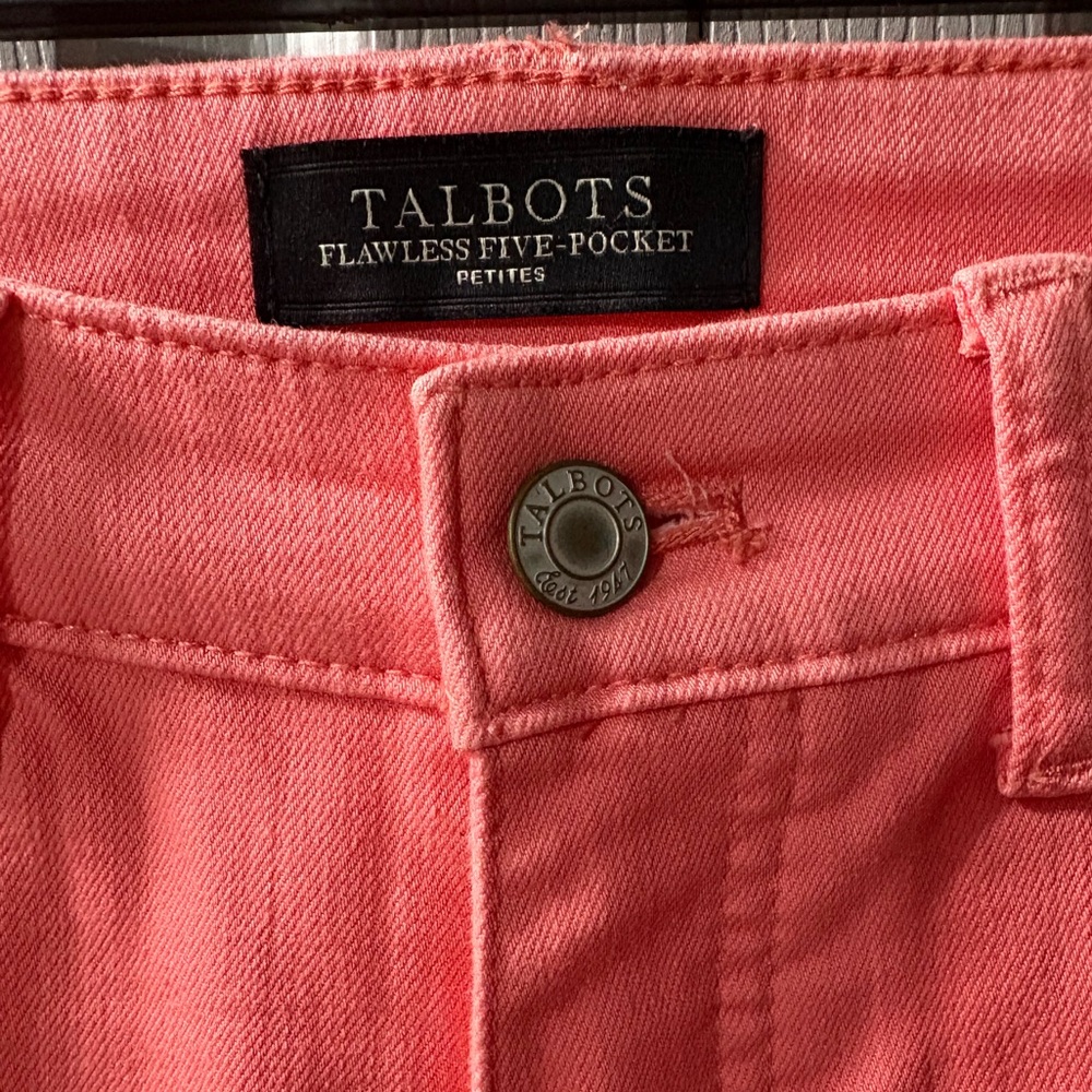 Talbots Coral Skinny Jeans Op 26” inseam - Picture 2 of 6